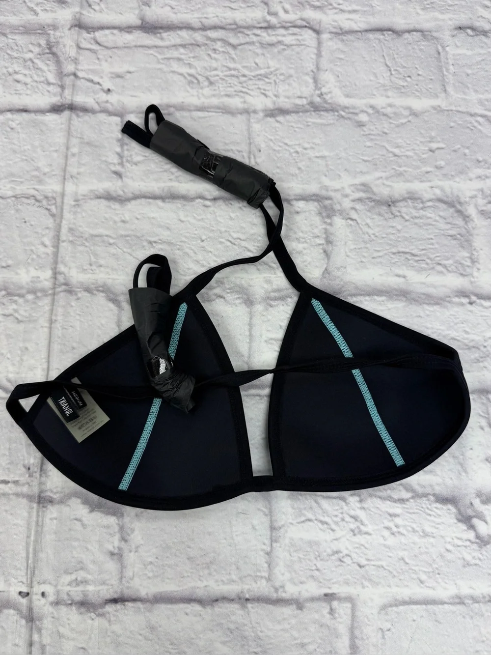 triangl Chloe Bikini Top in Santa Rosa Splash Sz M Blue NWOT's Beach Pool Swim